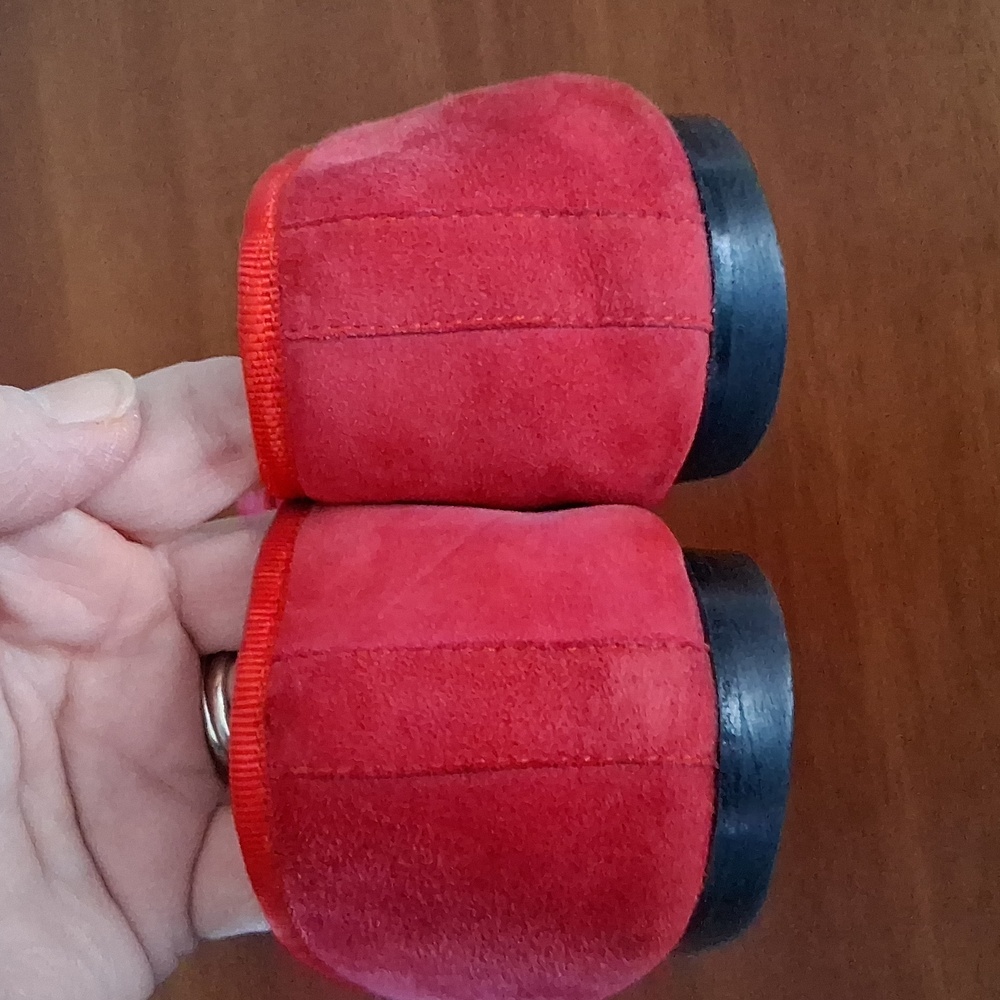 Pretty Ballerinas Red Suede Ballet Flats Leather Made In Spain sz 37 (US 6.5M) - Picture 7 of 9